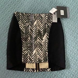 High low zebra patterned skirt